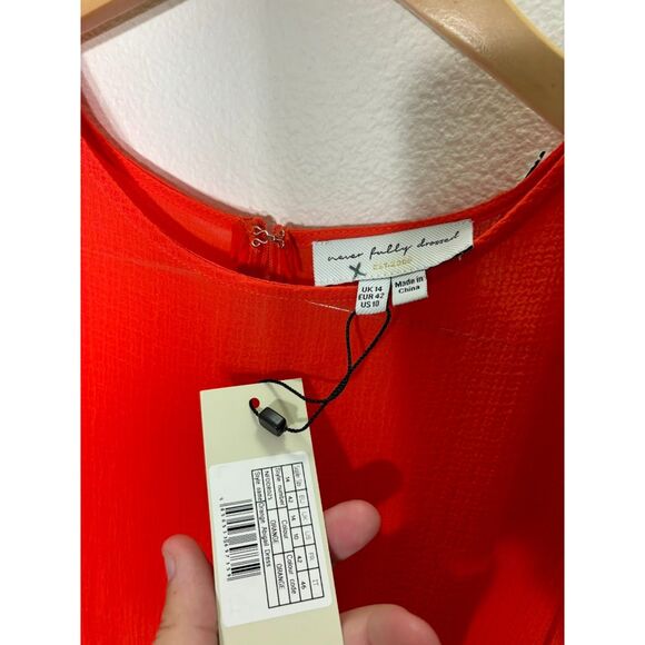 Never Fully Dressed Orange Midi Dress - Picture 5 of 7